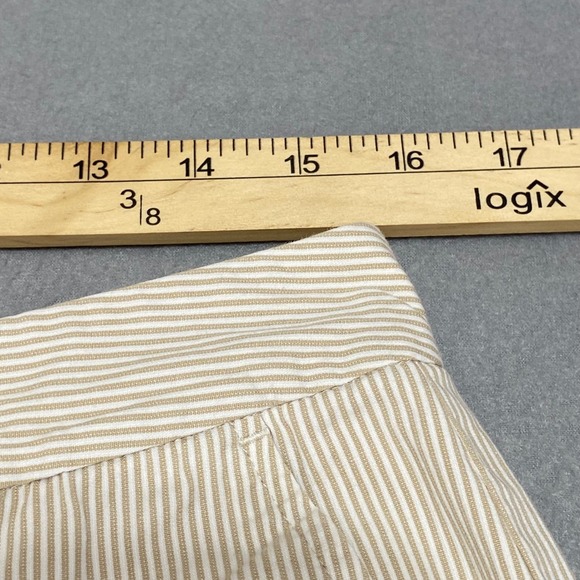 L-RL Active Set Women XL White Polo Shirt Beige Stripe Shorts Golf Tennis - Picture 6 of 12